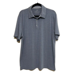 Free Fly Performance Bamboo Active Polo Shirt Large Blue